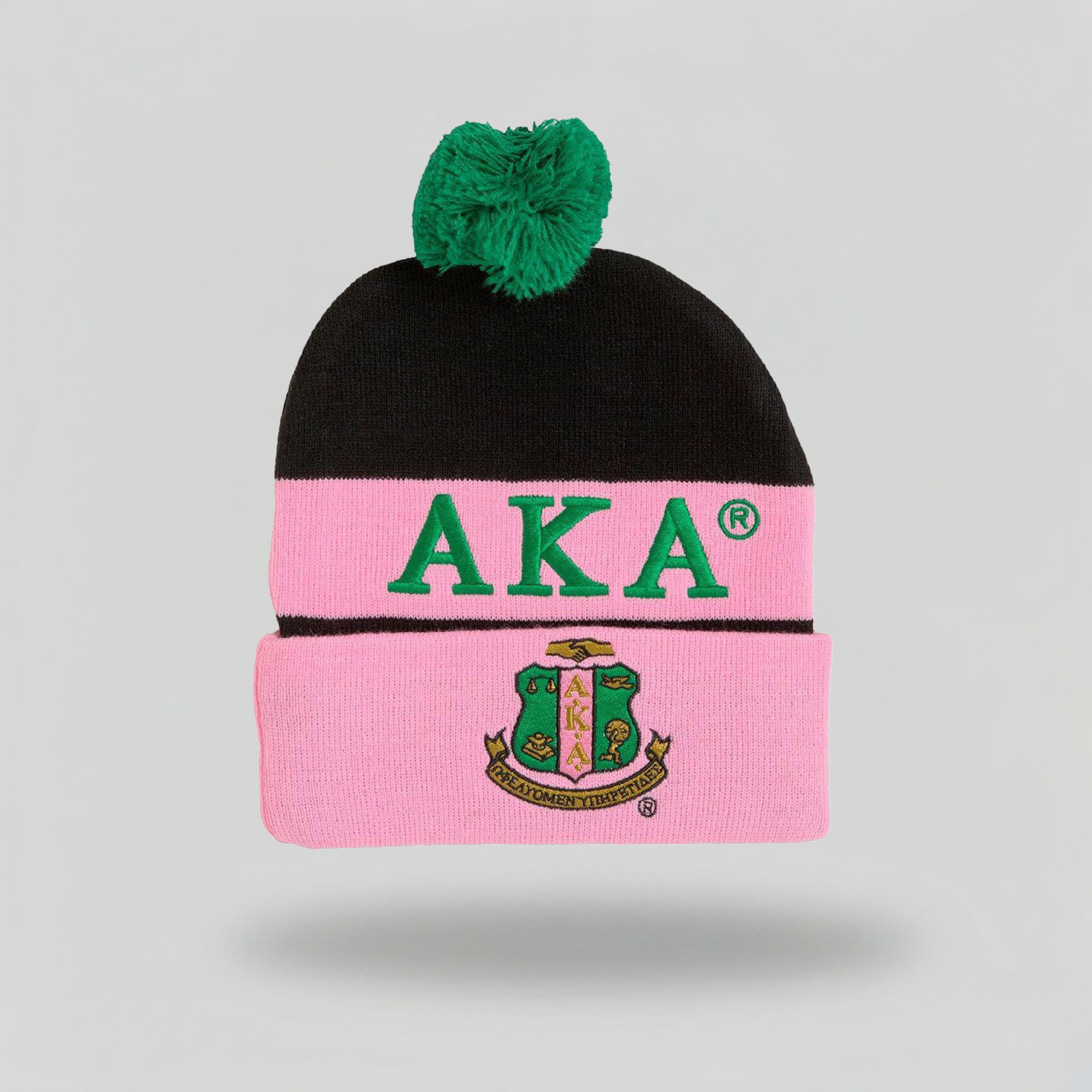alpha-kappa-alpha-knit-beanie-with-pompon