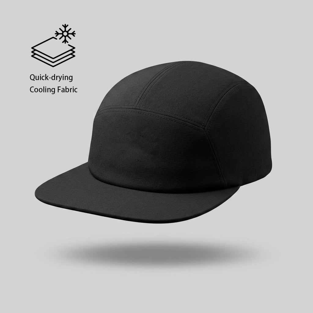 waterproof_5_panel_cap_basic_black